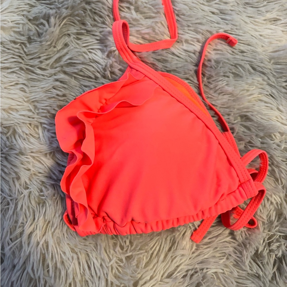 Coral Ruffle Bikini Top - Picture 2 of 2